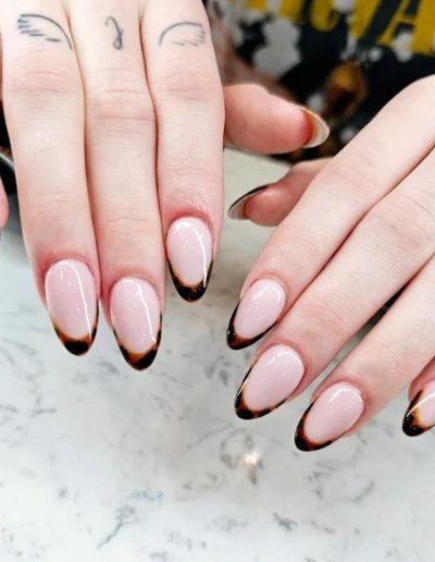 black french tip nails