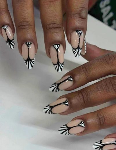 french tip with design