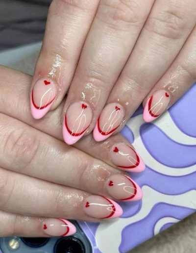 short gel nails french tip