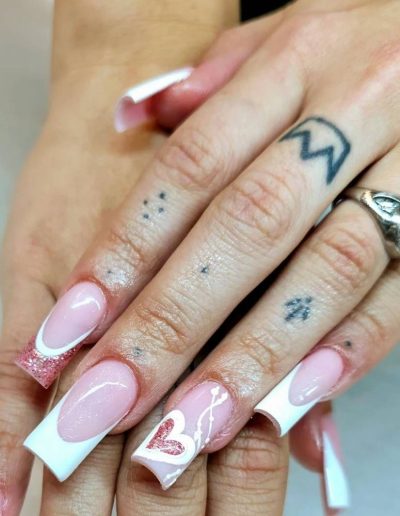 simple valentines nails