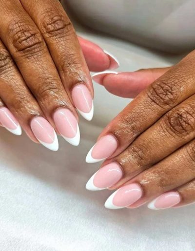 white french tip nails